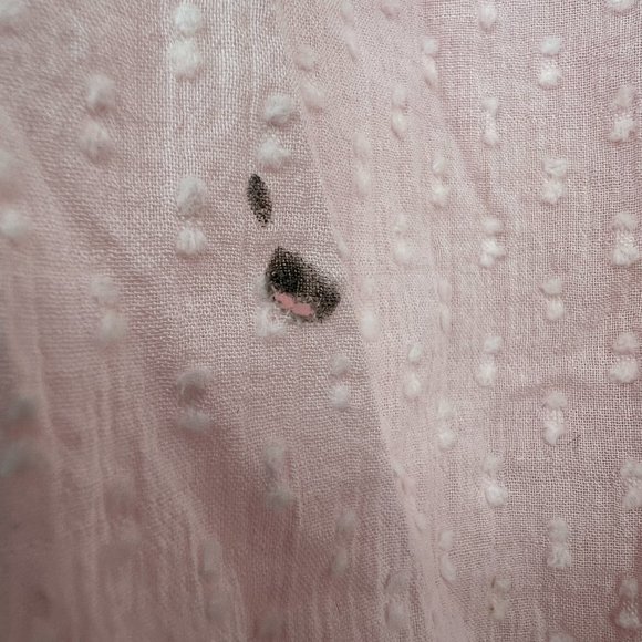 Court & Rowe Women's Clip Dot Cotton Button-Up Shirt Chambray Pink Large NWOT - Picture 5 of 9